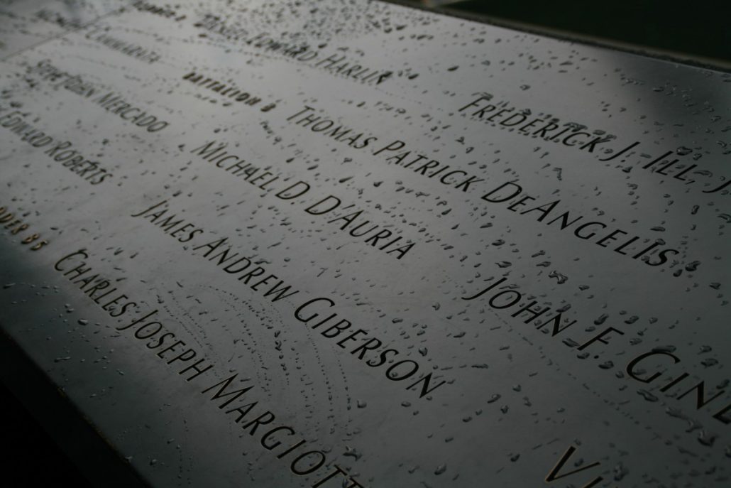 eingravierte Namen am WTC