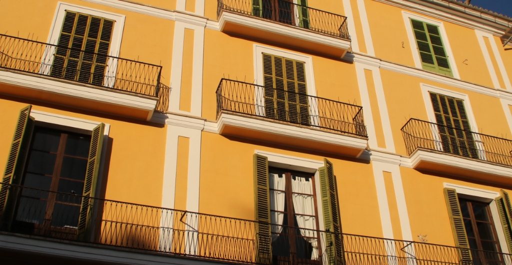 Spanische Balkone in Palma de Mallorca