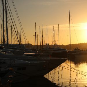 Sonnenuntergang am Hafen von Palma