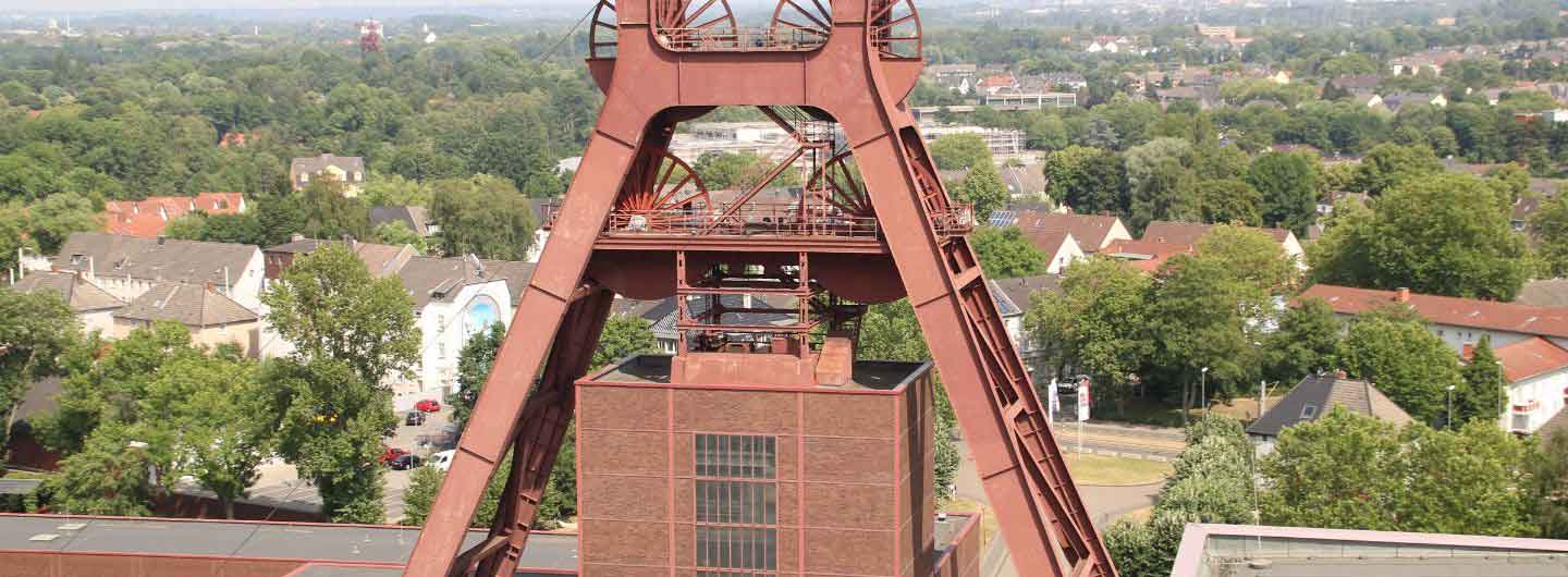 Zeche Zollverein Blick aufs Ruhrgebiet